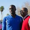 Bishop Gorman High senior Shabazz Muhammad and former UNLV great Freddie Banks are photographed during a ceremony celebrating three locals picked for the McDonald's All-American game. Banks, who was Southern Nevada's first participant in the prestigious high school showcase, presented the players with their awards March 21, 2012, at the McDonald's on Sahara Avenue and Rainbow Boulevard.